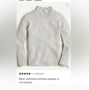 JCrew Striped Rollneck Sweater